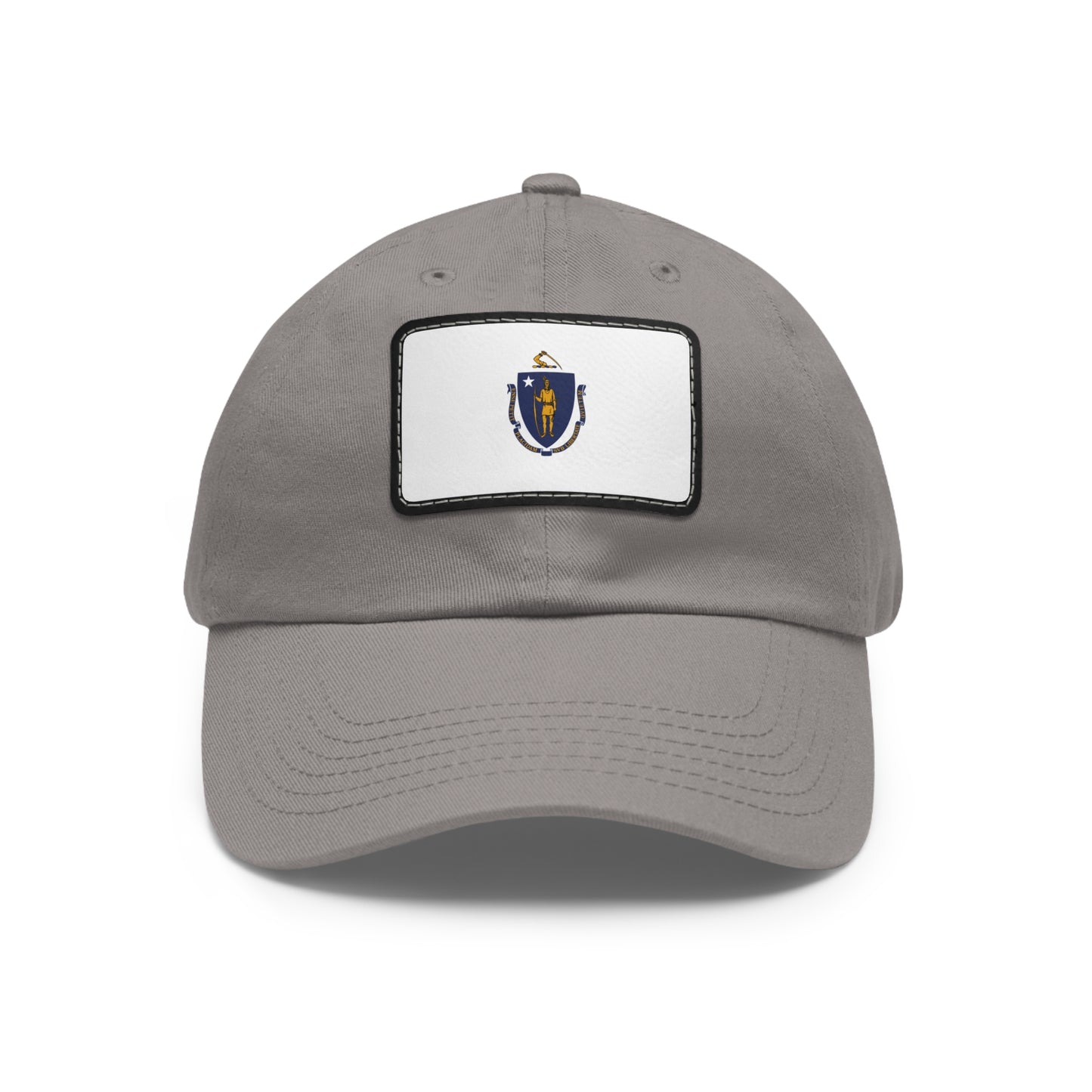Flag Village USA Massachusetts State Flag Hat Cap with Leather Patch