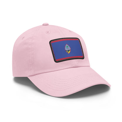 Flag Village Guam Flag Hat Cap with Leather Patch