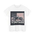 Flag Village USA Vintage Car Flag T-SHIRT Heavy Cotton Tee USA0004