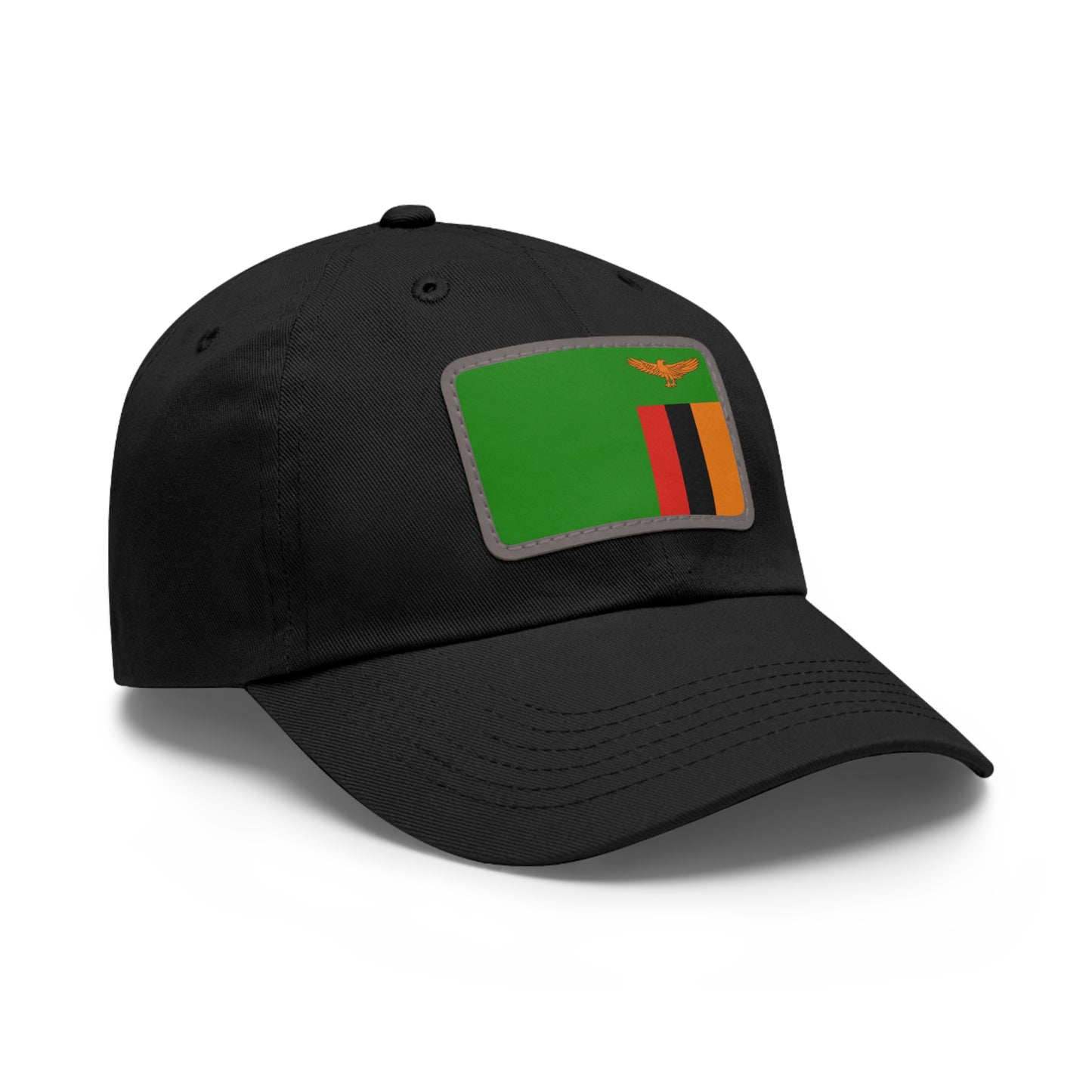 Flag Village Zambia Flag Hat Cap with Leather Patch
