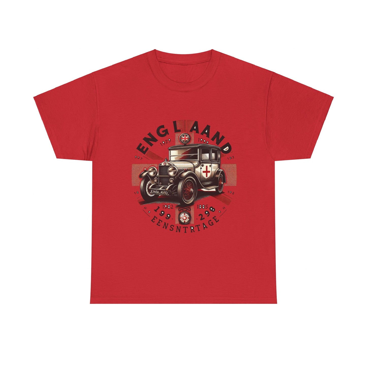 Flag Village UK Vintage Car Flag T-SHIRT Heavy Cotton Tee UK0024