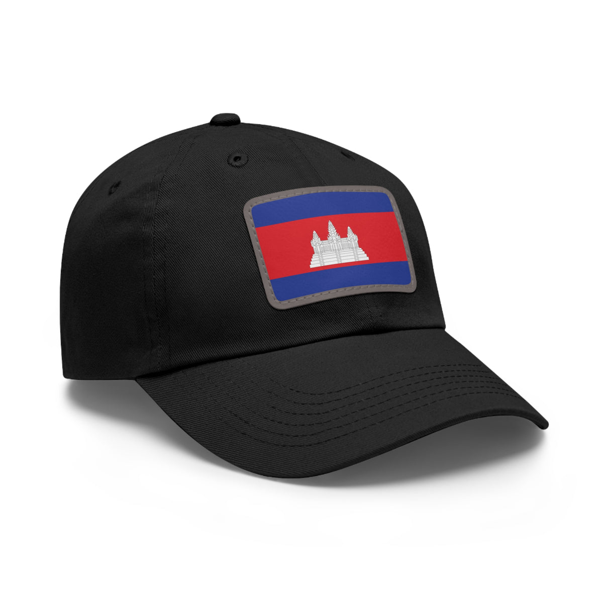 Flag Village Cambodia Flag Hat Cap with Leather Patch