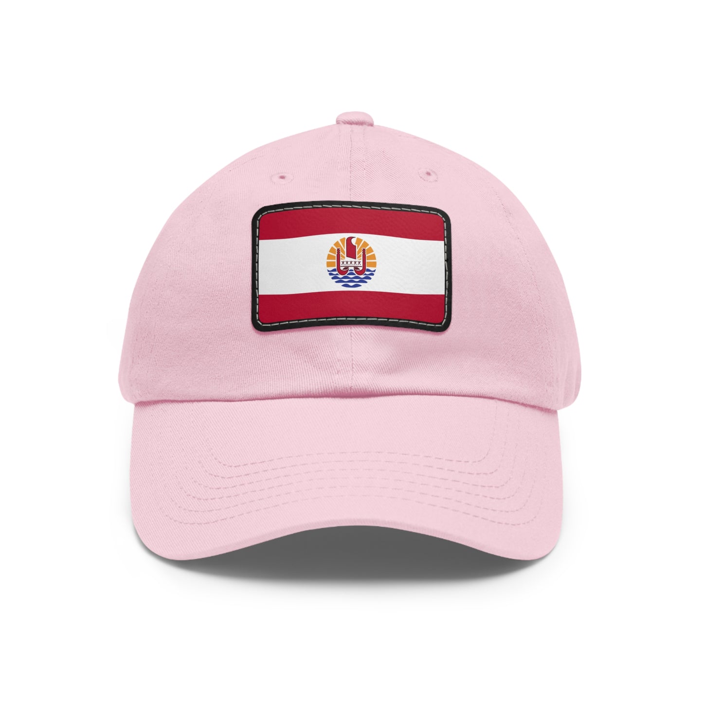 Flag Village Polynesia(French Polynesia) Flag Hat Cap with Leather Patch