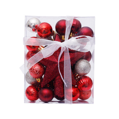 Flag Village Christmas Ball tree top Star Gift Box set