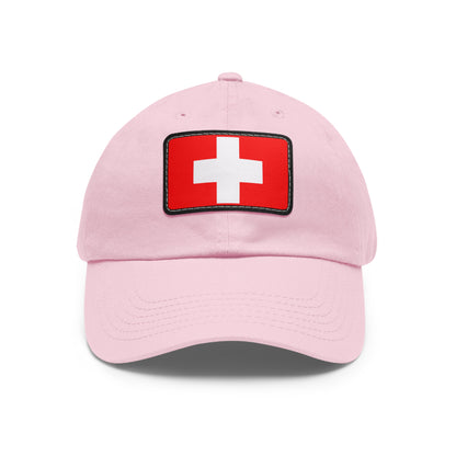 Flag Village Switzerland Flag Hat Cap with Leather Patch