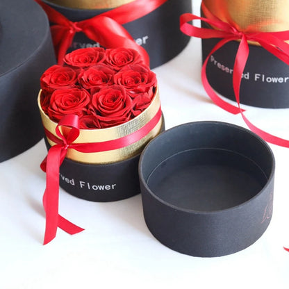 Flag Village Eternal Roses In Box Preserved Real Rose Flowers With Box Set Valentines Day Gift Romantic Artificial Flowers