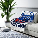 Flag Village Slovenia Sporting Flag Sherpa Fleece Blanket SVN0006
