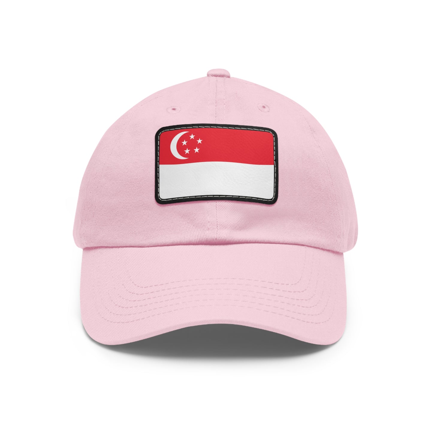 Flag Village Singapore Flag Hat Cap with Leather Patch