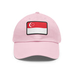 Flag Village Singapore Flag Hat Cap with Leather Patch