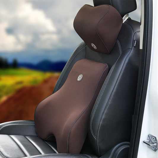 Flag Village Auto Tools Car Memory Cotton Lumbar Suit Pillow Back Pad Waist Car Interior Seat Four Seasons Universal New Slow Rebound