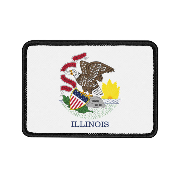 Flag Village Illinois State Flag Embroidered Iron-On Patch