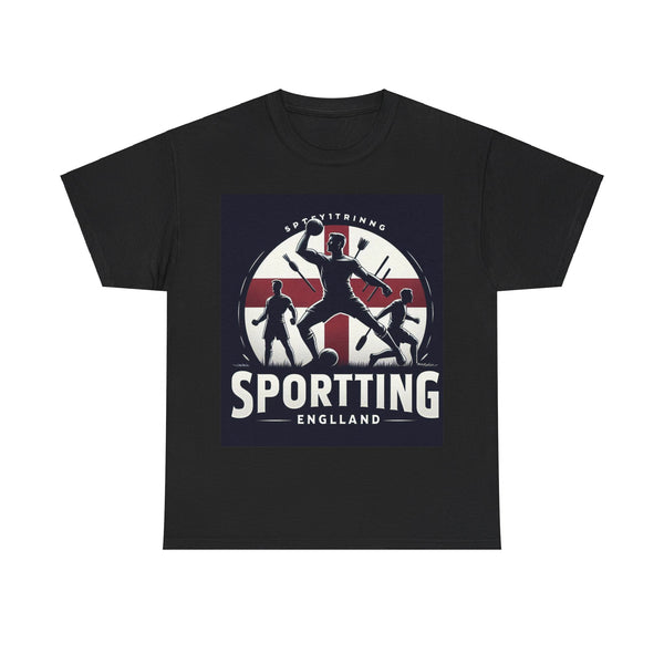 Flag Village England Sporting Flag T-SHIRT Heavy Cotton Tee GBR0002