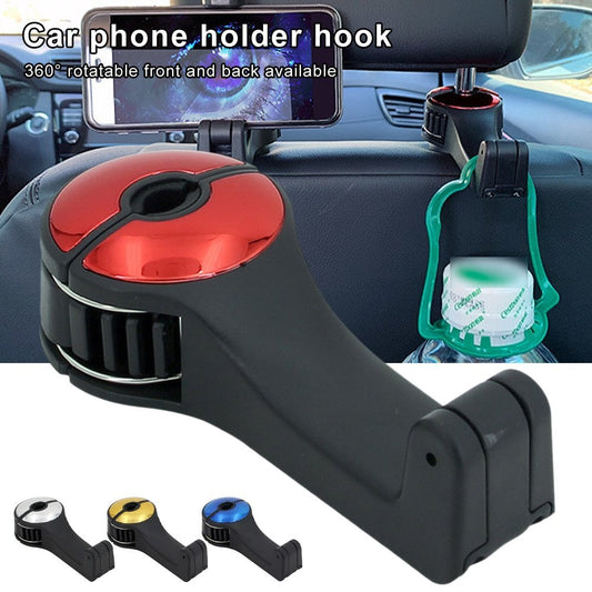 Flag Village Auto Tools Car Headrest Hook Phone Car Holder Car Hanger For A4 B6 Seat Back Hanger Storage Hook Phone Holder Auto Fastener Clip