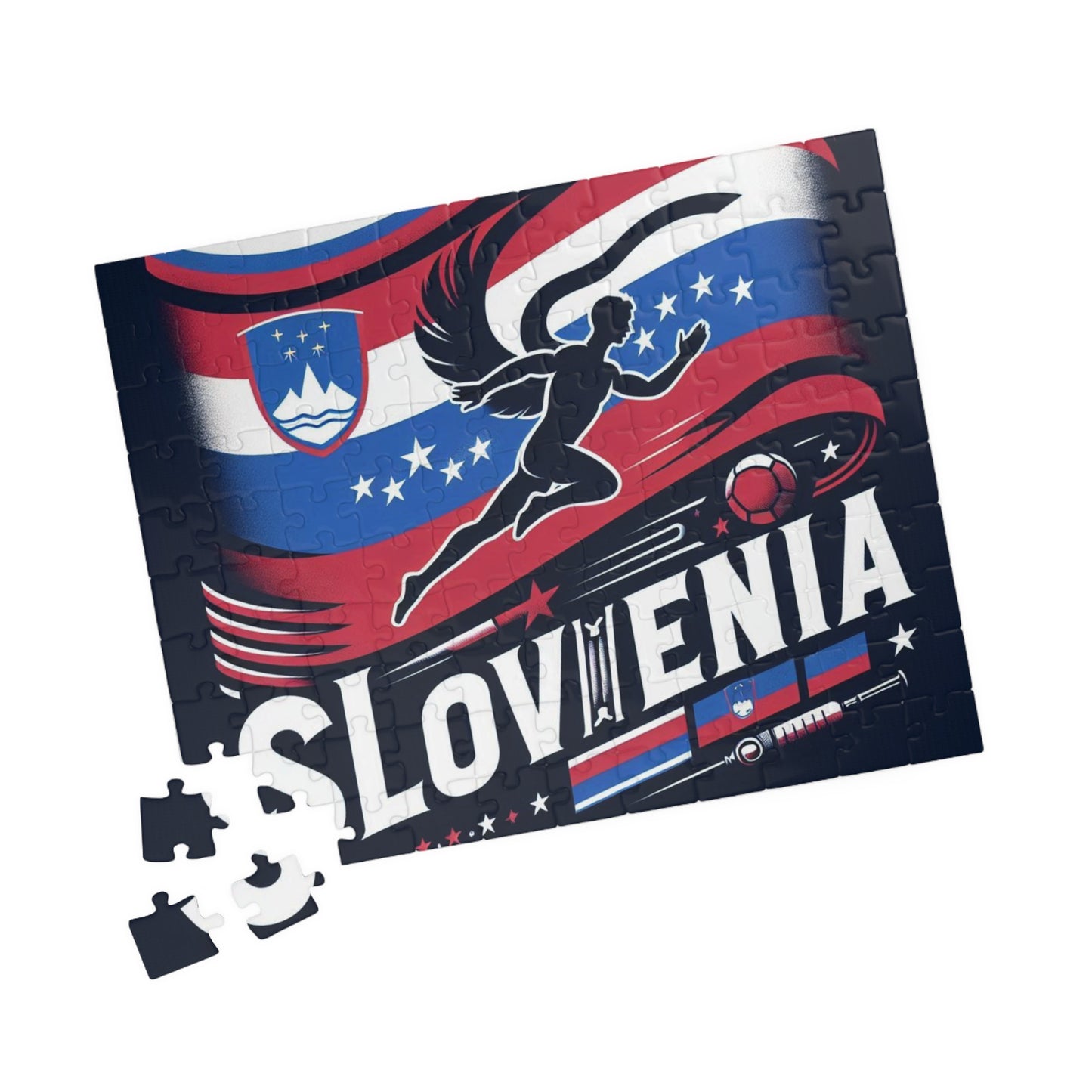 Flag Village Slovenia Sporting Flag Puzzle (110, 252, 520, 1014-piece) SVN0003