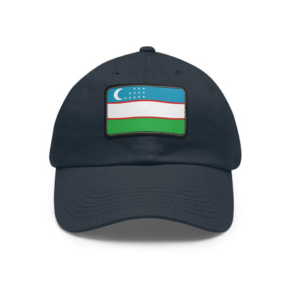 Flag Village Uzbekistan Flag Hat Cap with Leather Patch