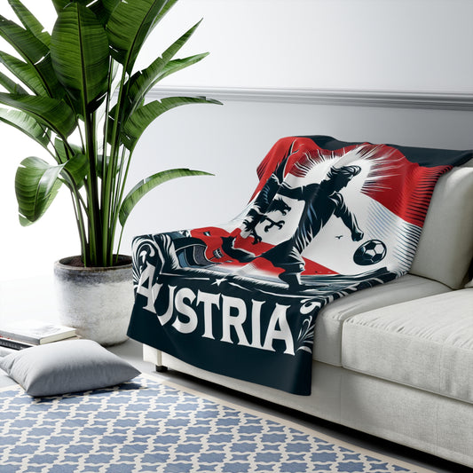 Flag Village Austria Sporting Flag Sherpa Fleece Blanket AUT0005