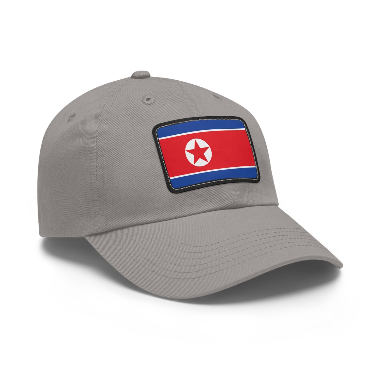Flag Village North Korea Flag Hat Cap with Leather Patch