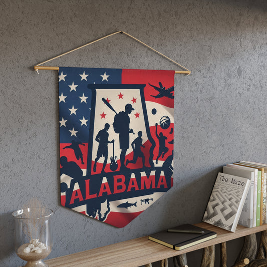 Flag Village Alabama State Flag Pennant Sporting Home Wall decoration AL0002