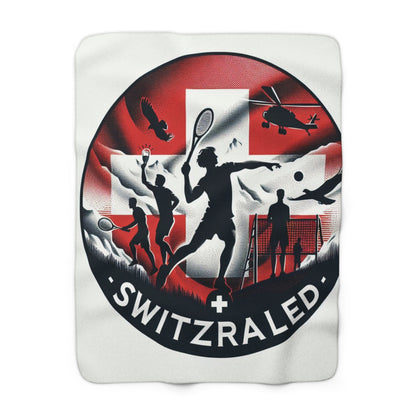 Flag Village Switzerland Sporting Flag Sherpa Fleece Blanket CHE0010