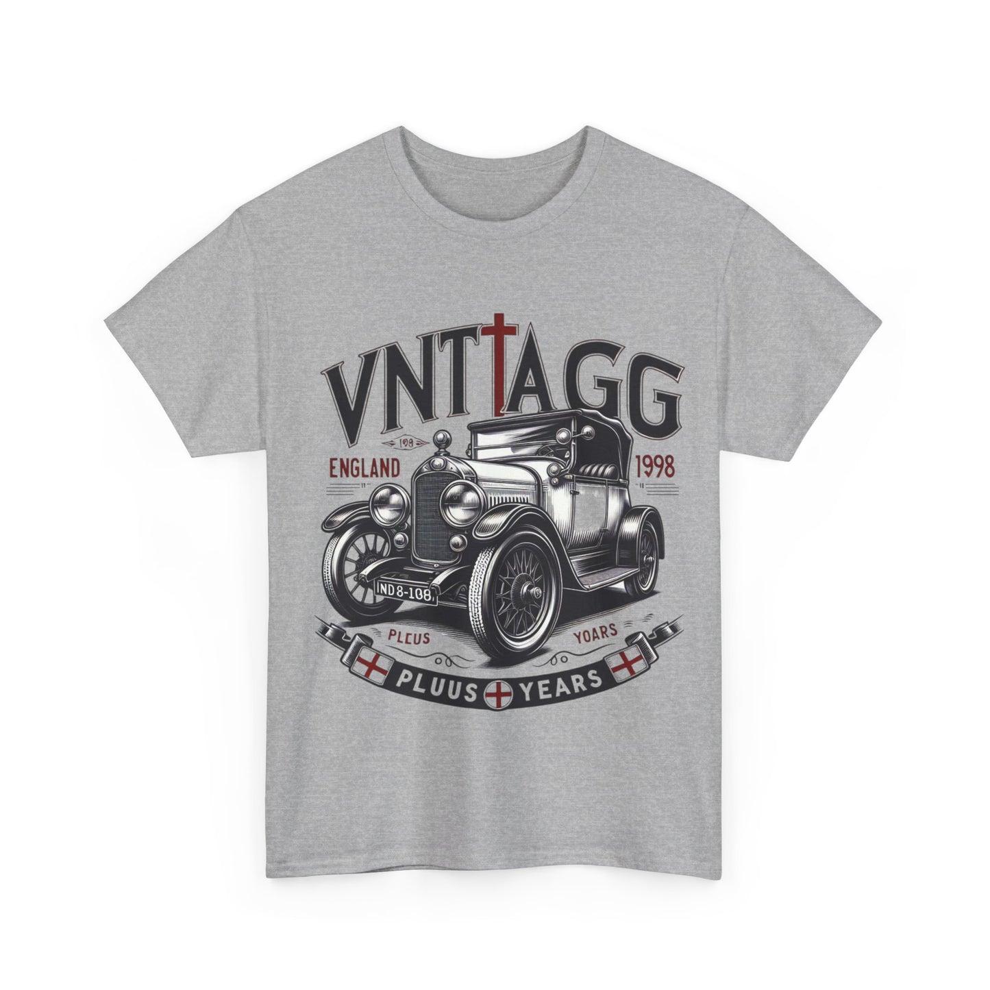 Flag Village UK Vintage Car Flag T-SHIRT Heavy Cotton Tee UK0008