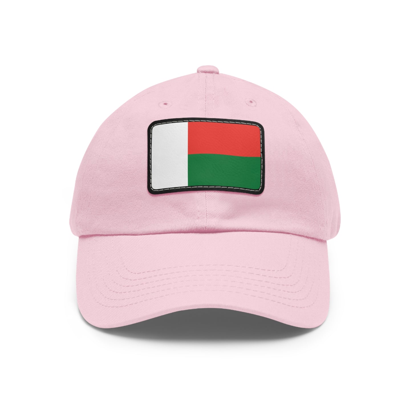Flag Village Madagascar Flag Hat Cap with Leather Patch