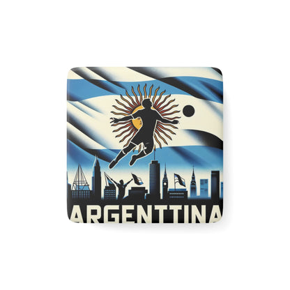 Flag Village ARGENTINA Flag Sporting Porcelain Magnet, Square ARG0001