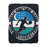 Flag Village Uzbekistan Sporting Flag Sherpa Fleece Blanket UZB0002