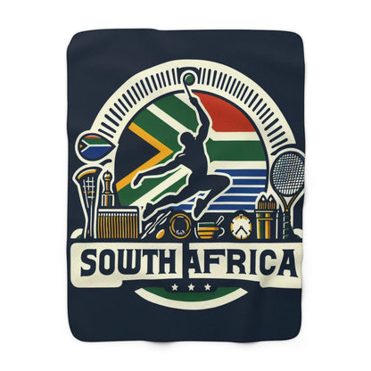 Flag Village South Africa Sporting Flag Sherpa Fleece Blanket ZAF0001