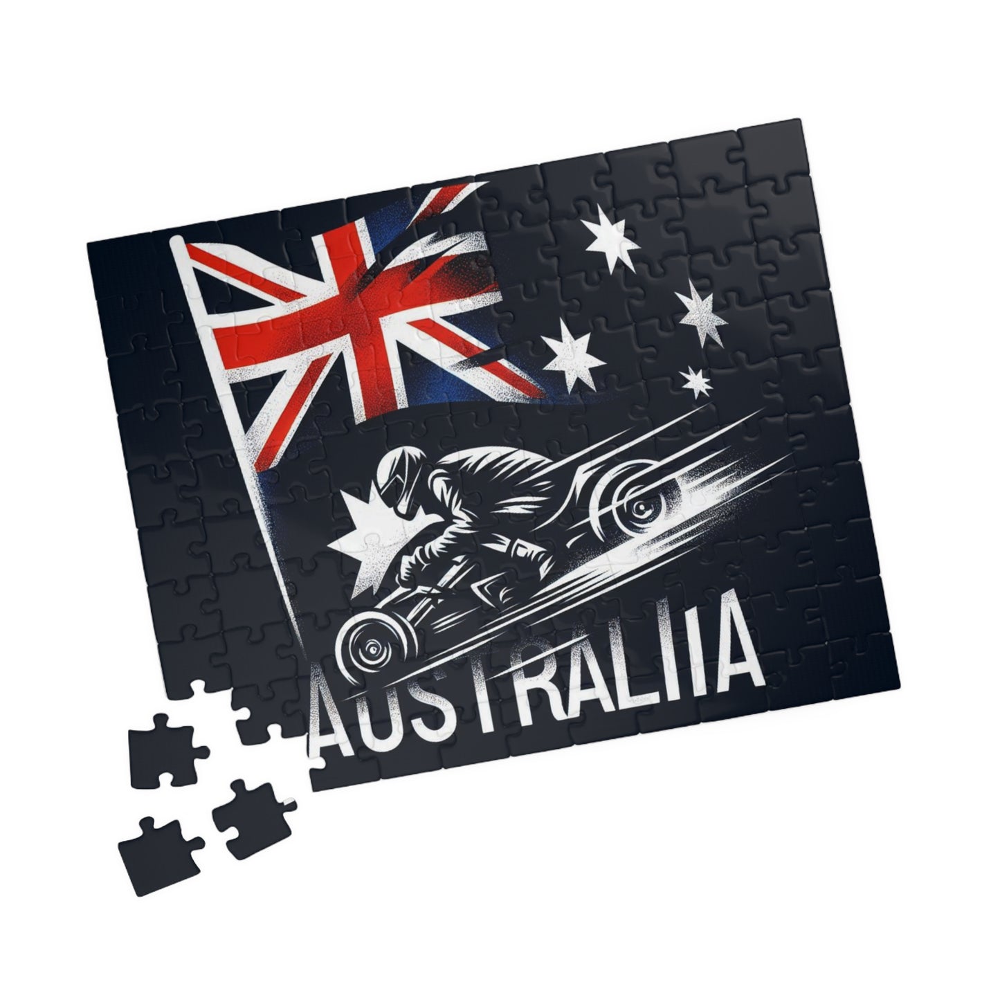 Flag Village Australia Racing Car Sporting Flag Puzzle (110, 252, 520, 1014-piece) AUS0012