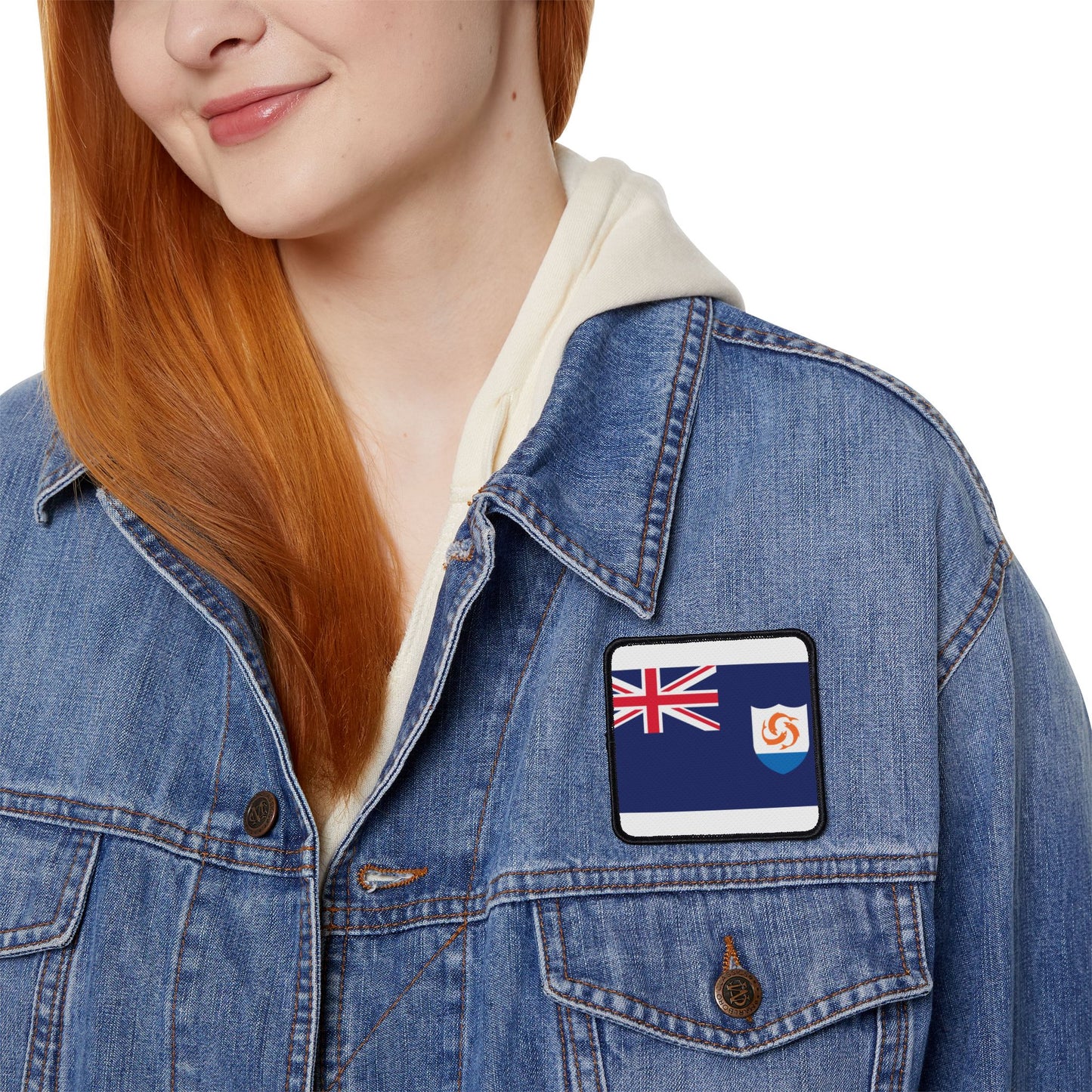 Flag Village Anguilla Flag Embroidery Iron-On Patches