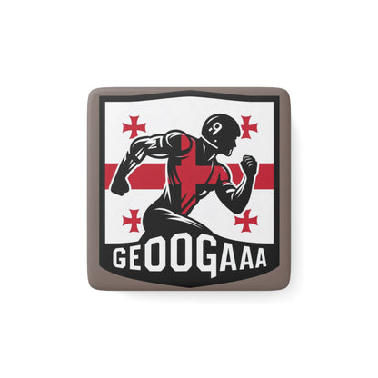 Flag Village Georgia Flag Sporting Porcelain Magnet, Square GEO0005