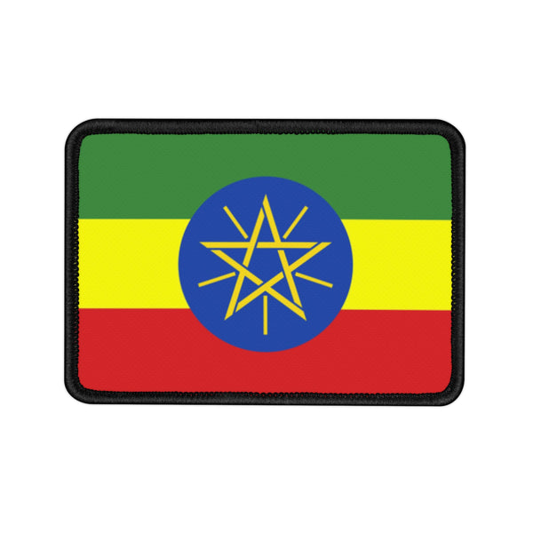 Flag Village Ethiopia State Flag Embroidered Iron-On Patch