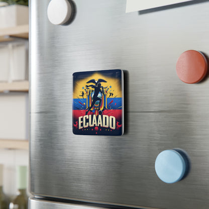 Flag Village Ecuador Flag Sporting Porcelain Magnet, Square ECU0003