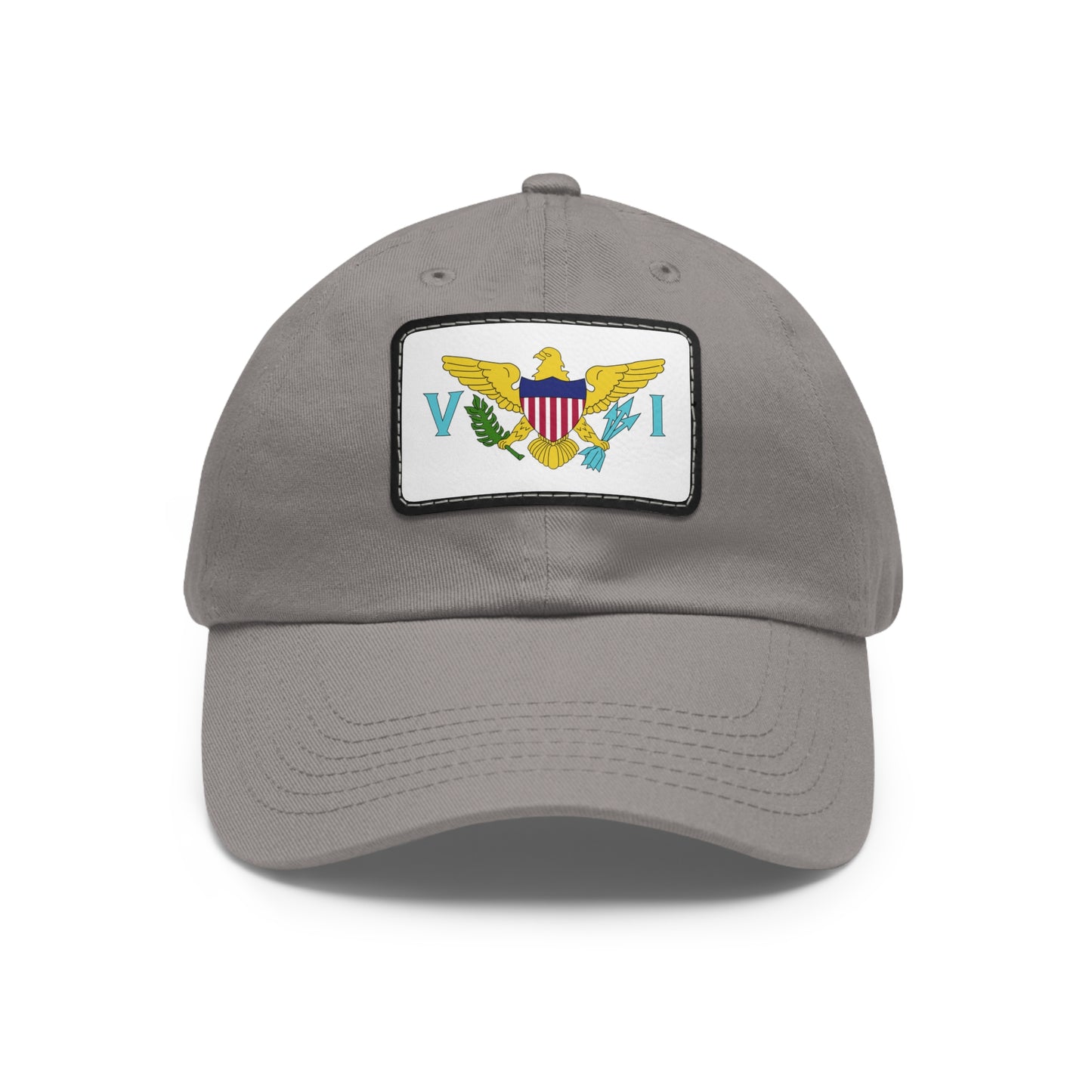 Flag Village Virgin Islands(U.S. Virgin Islands) Flag Hat Cap with Leather Patch