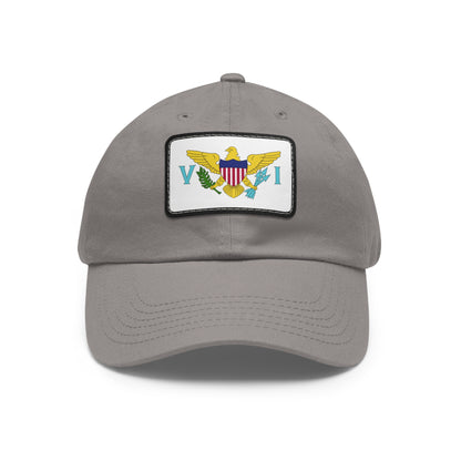 Flag Village Virgin Islands(U.S. Virgin Islands) Flag Hat Cap with Leather Patch
