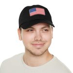 Flag Village United States Flag Hat Cap with Leather Patch