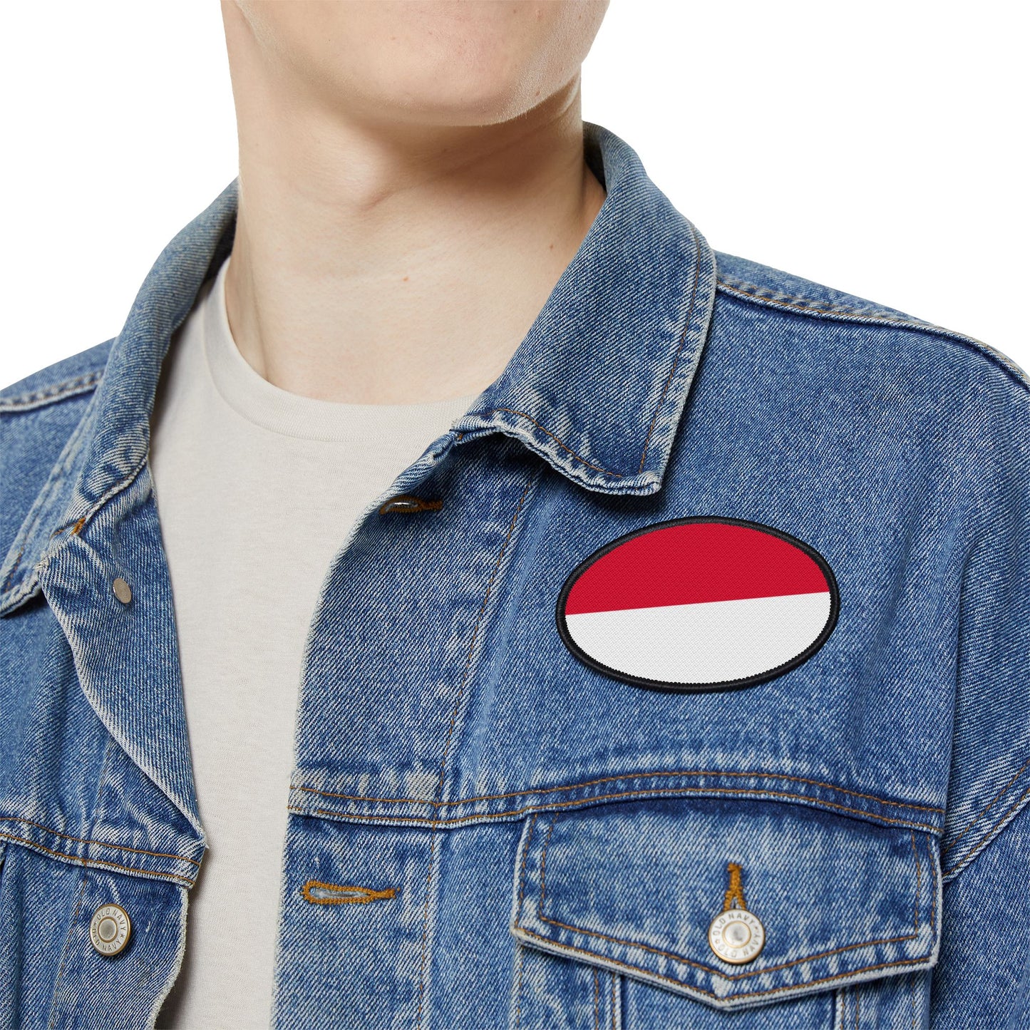 Flag Village Monaco Flag Embroidery Iron-On Patches