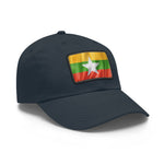 Flag Village Myanmar Flag Hat Cap with Leather Patch