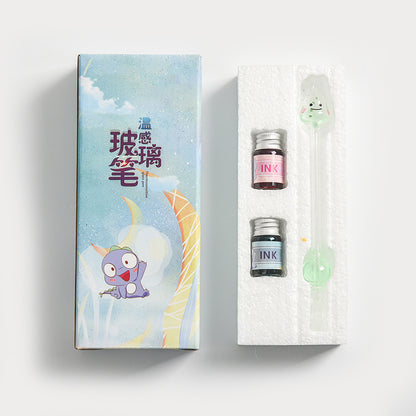 Flag Village Student Temperature Glass Pen Color Gift Box Set