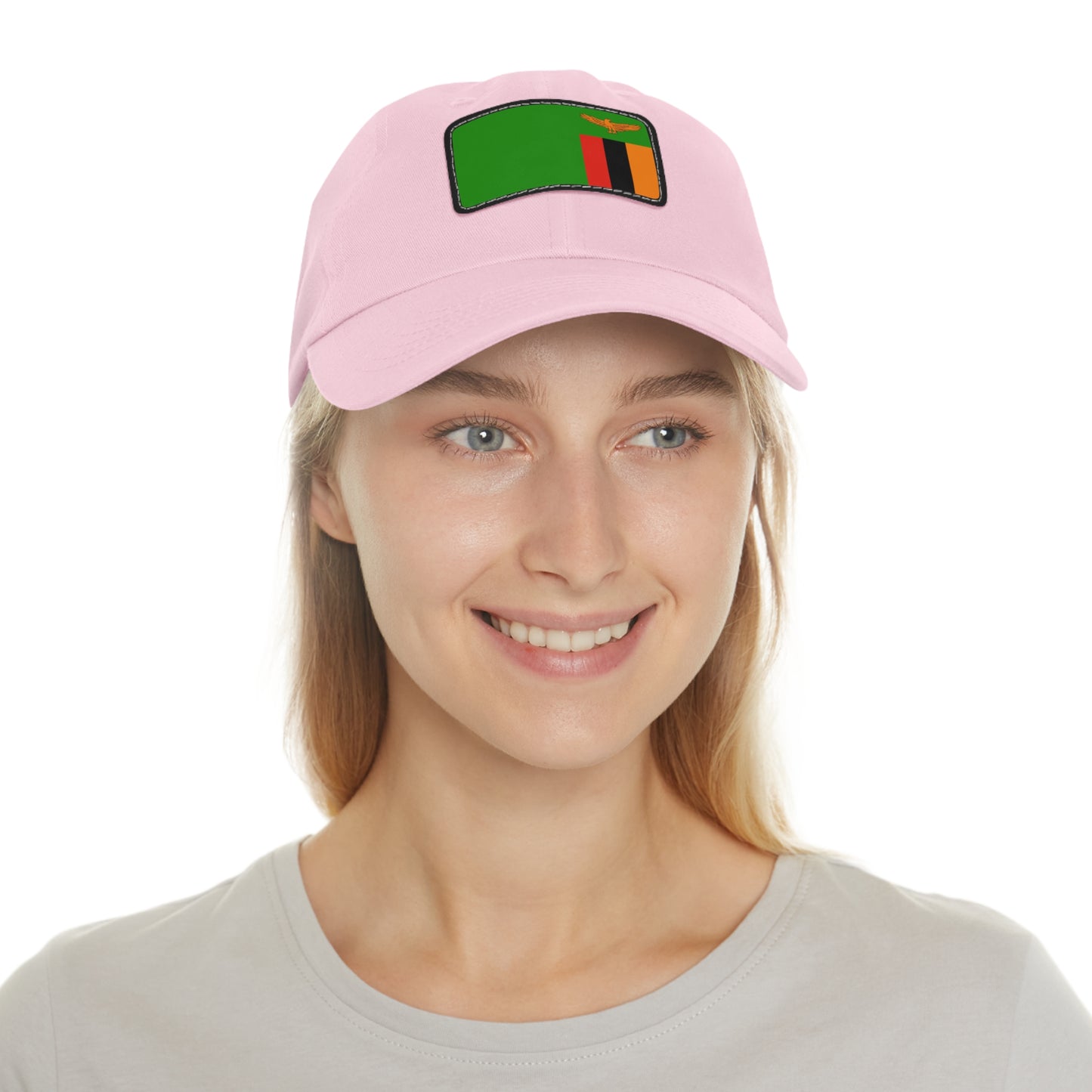 Flag Village Zambia Flag Hat Cap with Leather Patch