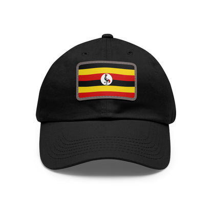 Flag Village Uganda Flag Hat Cap with Leather Patch