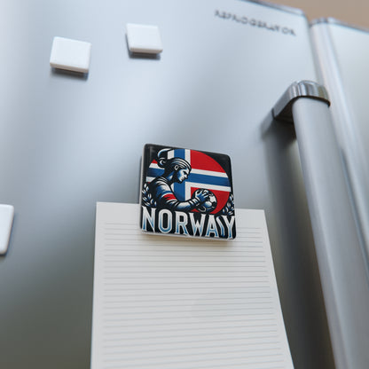 Flag Village Norway Flag Sporting Porcelain Magnet, Square NOR0005