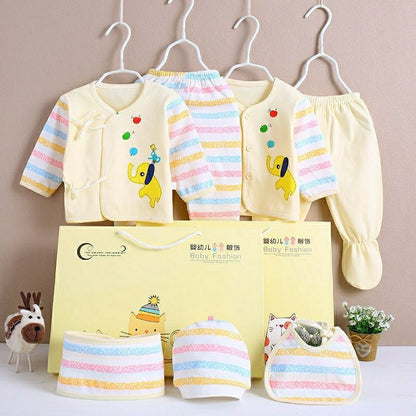 Flag Village Pure Cotton Baby Clothes Spring And Autumn Summer Children Gift Box Set