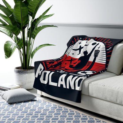 Flag Village Poland Sporting Flag Sherpa Fleece Blanket POL0006
