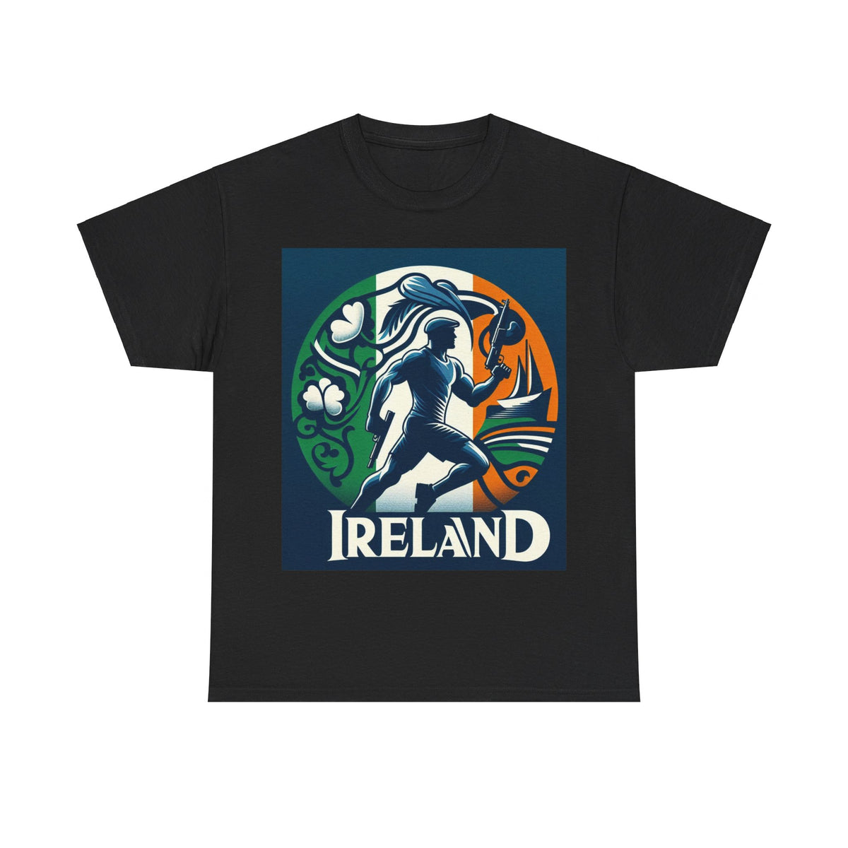 Flag Village Ireland Sporting Flag T-SHIRT Heavy Cotton Tee IRL0002
