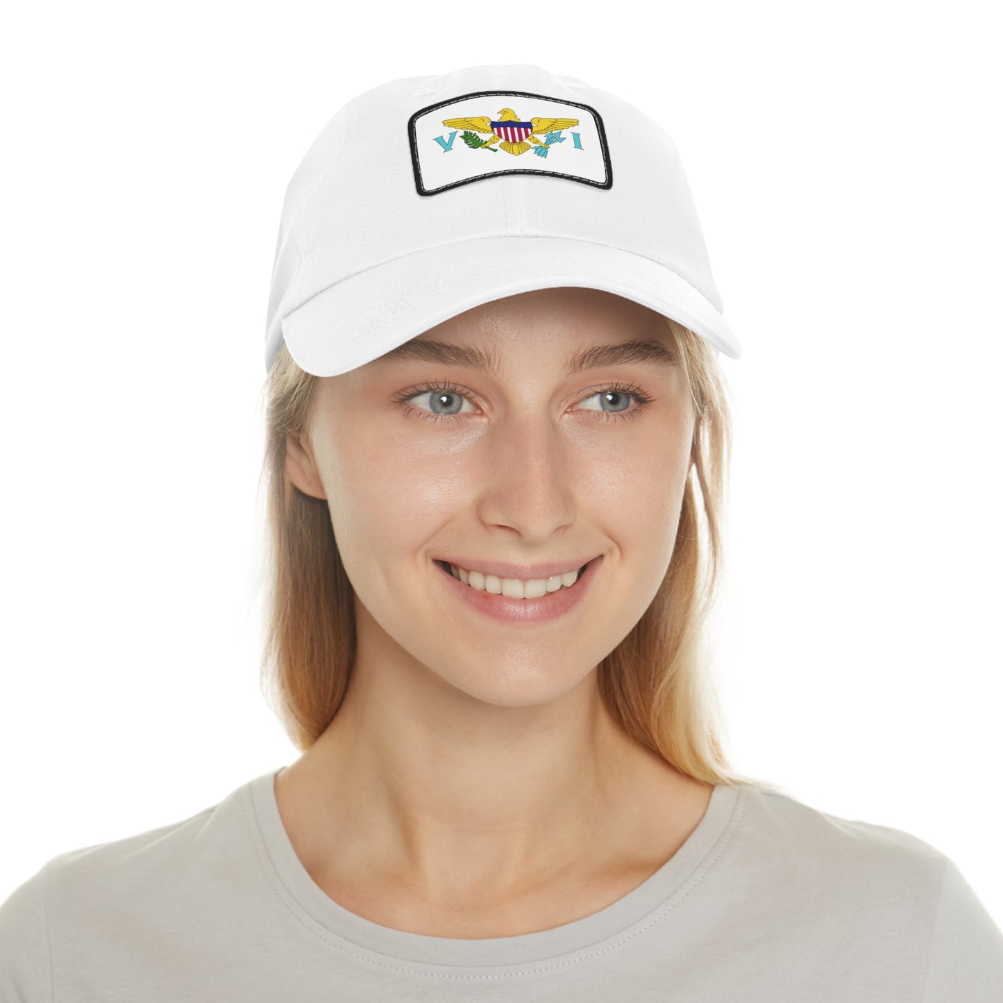 Flag Village Virgin Islands(U.S. Virgin Islands) Flag Hat Cap with Leather Patch