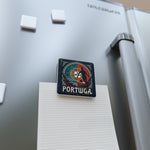Flag Village Portugal National Flag Ceramic Magnet 2"x2"