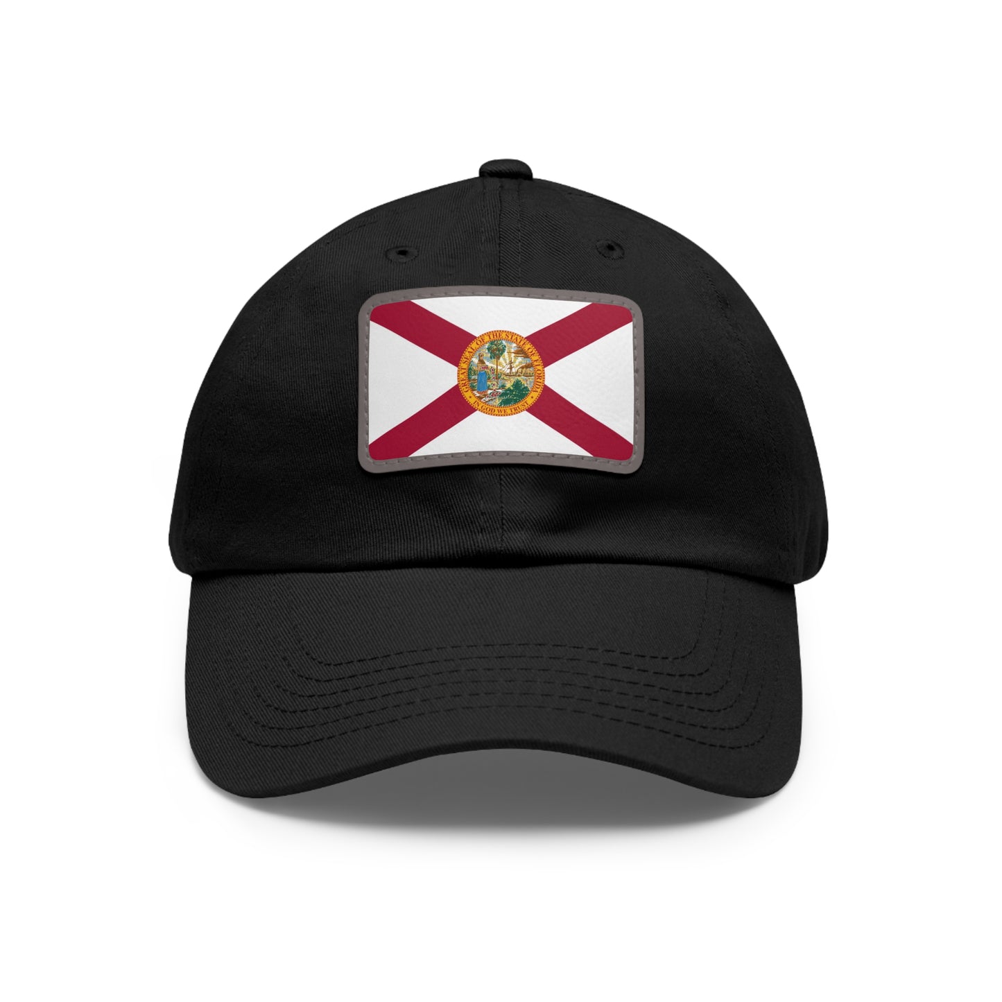 Flag Village USA Florida State Flag Hat Cap with Leather Patch
