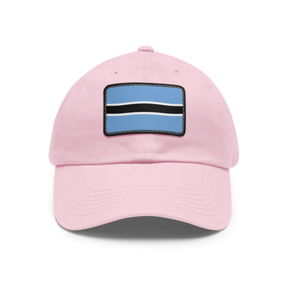 Flag Village Botswana Flag Hat Cap with Leather Patch