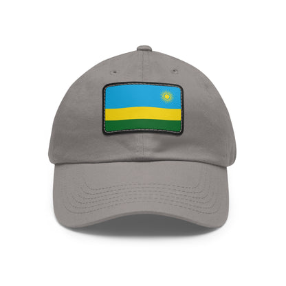 Flag Village Rwanda Flag Hat Cap with Leather Patch